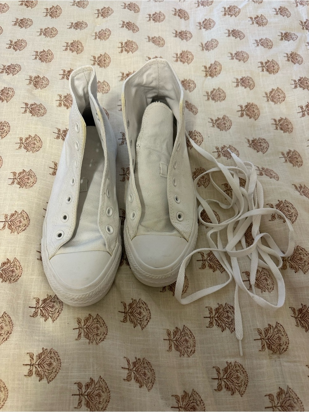Converse White Canvas High-Top Sneakers